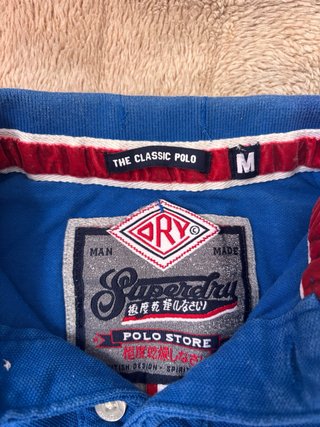 2 Polos Superdry Azul y Gris