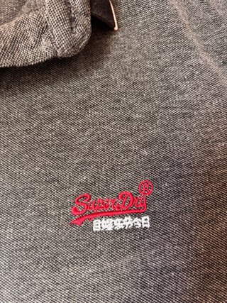 2 Polos Superdry Azul y Gris