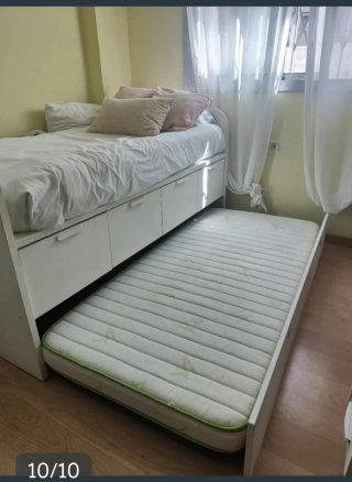 Cama nido blanca con cajones