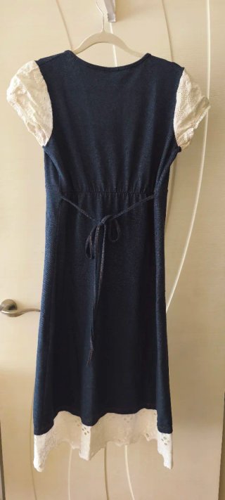 Vestido MAQUI azul y blanco