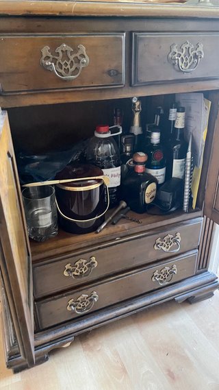 Mueble bar aparador madera antiguo