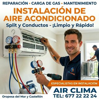 Instalación de aire acondicionado