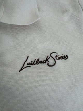 Camiseta Polo Bershka Blanca Talla L