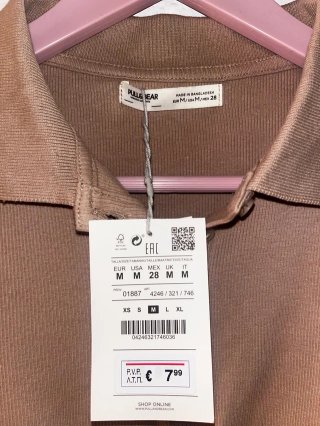 Camiseta-polo marron NUEVO con etiqueta