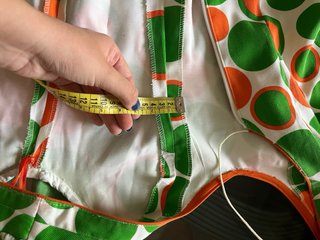 Traje Flamenca Lunares Verde Naranja