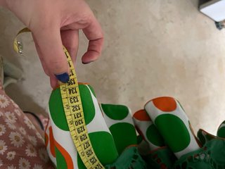 Traje Flamenca Lunares Verde Naranja