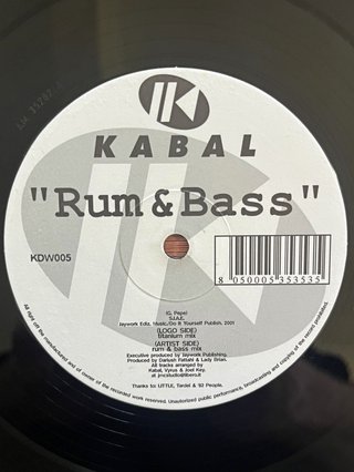 Kabal "Rum & Bass" vinile techno / hard house KDW