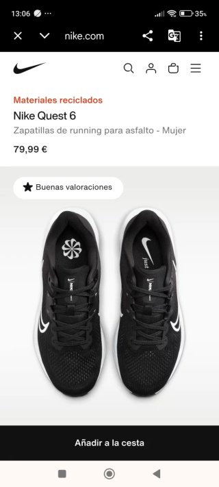 Nike Quest 6 Zapatillas Running Mujer Talla 37.5