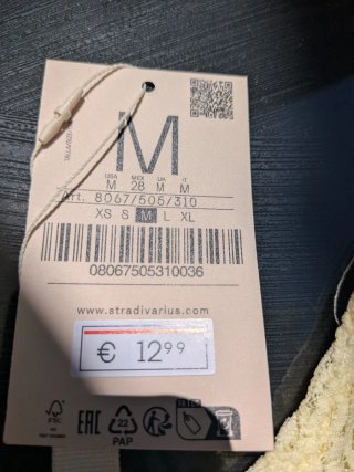Top encaje amarillo Stradivarius Talla M