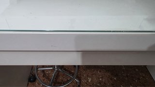 Tocador blanco con cristal