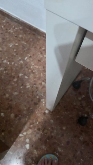 Tocador blanco con cristal