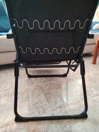 Tumbona reclinable rayas azul y verde