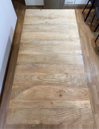 Mesa comedor madera y hierro 200x100