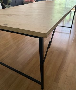 Mesa comedor madera y hierro 200x100