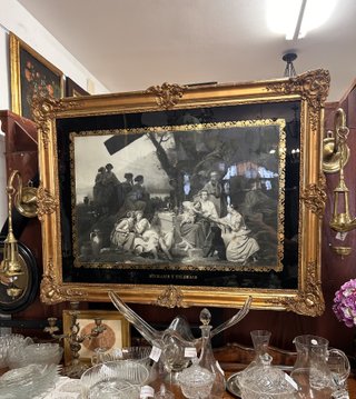 Gran cuadro antiguo litografía