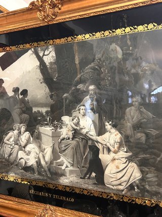 Gran cuadro antiguo litografía
