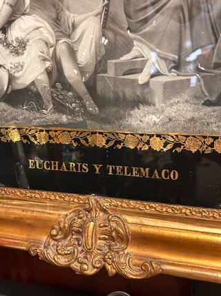 Gran cuadro antiguo litografía