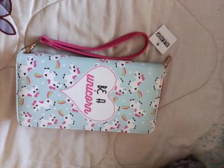 Cartera ALE-HOP unicornios y corazón