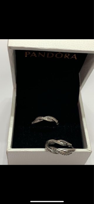 Pendientes Aro Espiral Pandora Brillantes