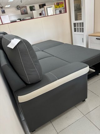 Sofá Cama Chesslog Gris y Blanco