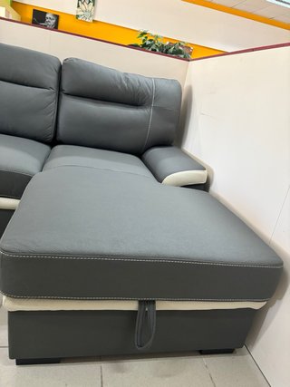 Sofá Cama Chesslog Gris y Blanco