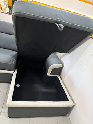 Sofá Cama Chesslog Gris y Blanco