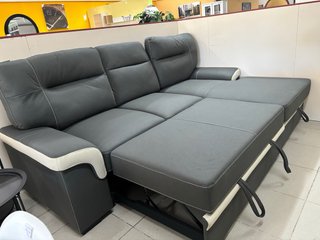 Sofá Cama Chesslog Gris y Blanco