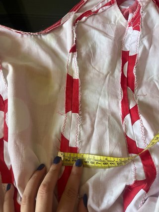 Traje Flamenca Lunares Rojo y Blanco y perforado