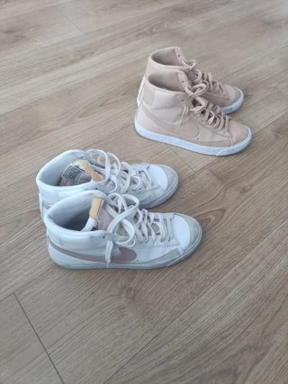 Zapatillas Nike Blazer Mid Beige y Blancas