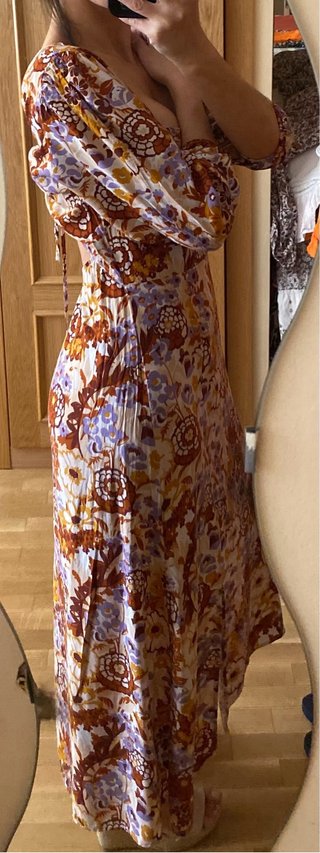 Vestido largo estampado Stradivarius