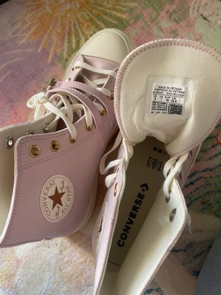 Converse rosas altas nuevas en caja
