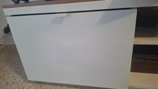 Mueble TV Ikea Madera y Blanco