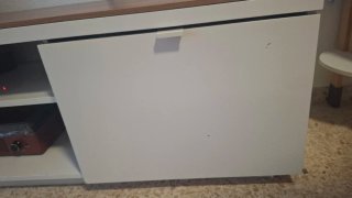 Mueble TV Ikea Madera y Blanco