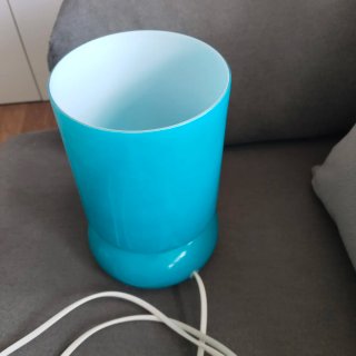Lámpara de mesa azul turquesa
