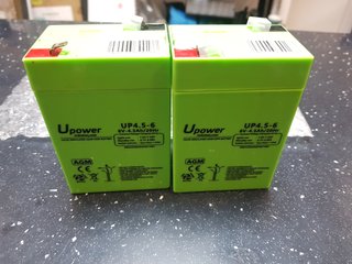 Pack de 2 Baterías U-Power AGM 6V 4.5Ah Recargable
