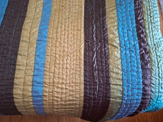 Colcha 105-120cm Rayas Azul y Marrón