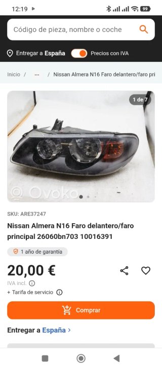 Nissan almera 1.5i 1500€
