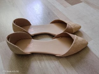 Manoletinas beige mujer