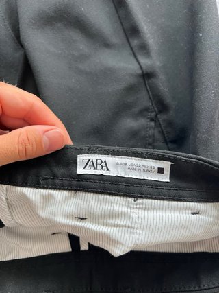 Pantalón recto negro hombre