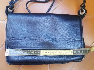 Bolso de hombro de piel negro
