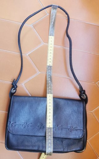 Bolso de hombro de piel negro