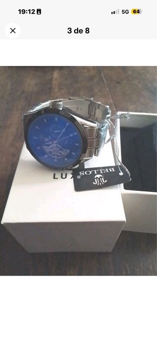 Reloj Bellos Automático Negro Dorado