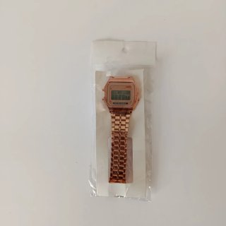Reloj Digital Casio Dorado Rosa WR LED