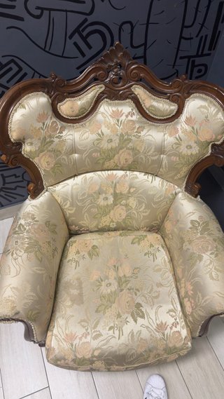 Sillón Vintage Luis XV Madera Tallada