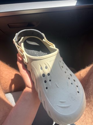 Chanclas Crocs Beige
