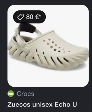 Chanclas Crocs Beige