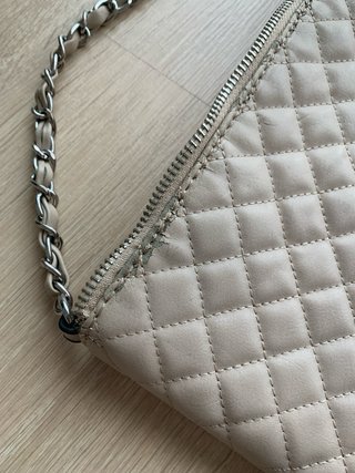 Bolso Mango Beige Acolchado Cadena