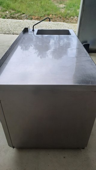 Mesa Fría Inox Industrial con Fregadero
