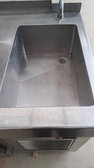 Mesa Fría Inox Industrial con Fregadero