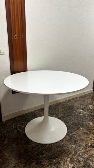 Mesa redonda blanca IKEA DOCKSTA 103 cm